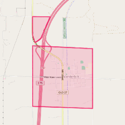 Map of Vanderbilt