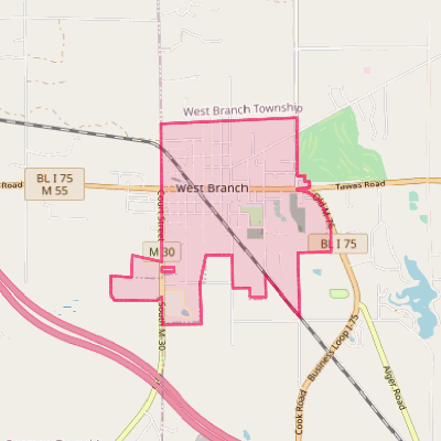 Map of West Branch