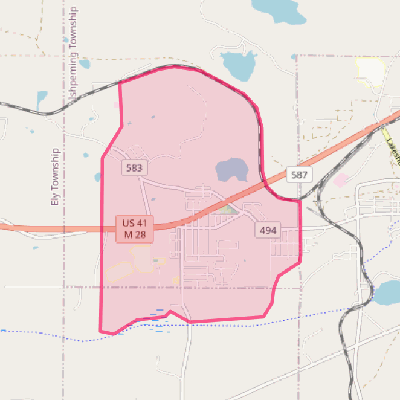 Map of West Ishpeming