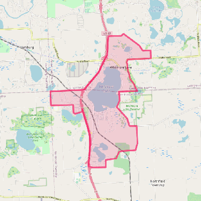 Map of Whitmore Lake