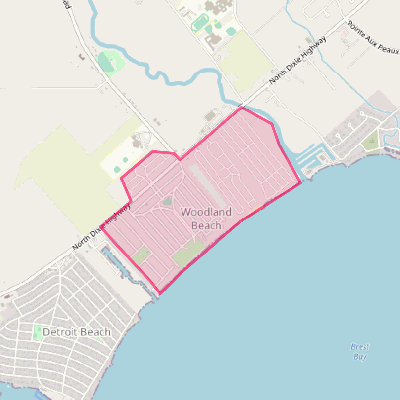 Map of Woodland Beach