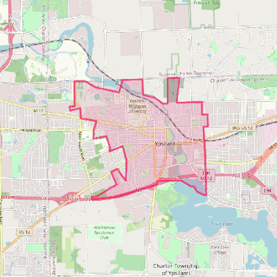 Map of Ypsilanti