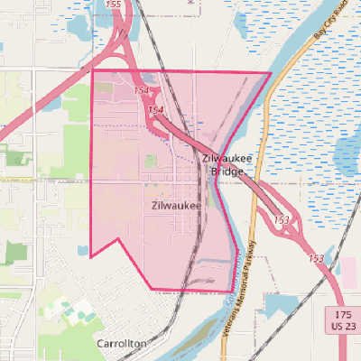 Map of Zilwaukee