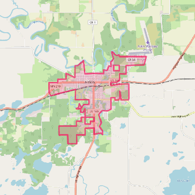 Map of Aitkin