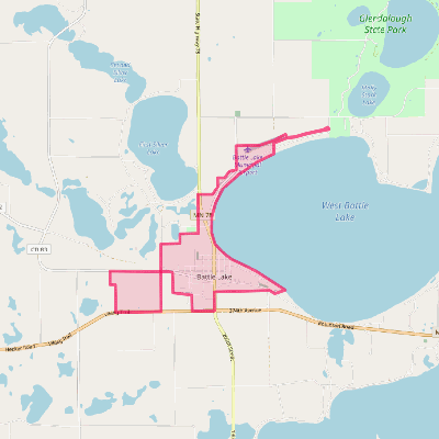 Map of Battle Lake