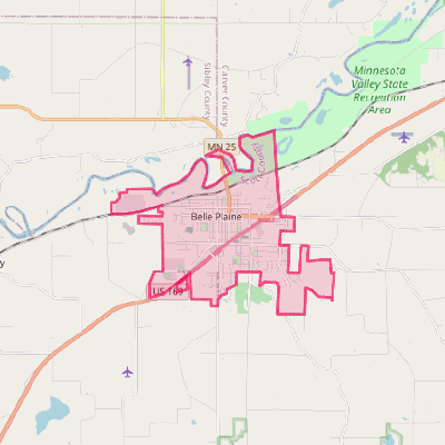 Map of Belle Plaine