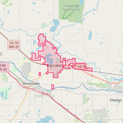 Map of Big Lake