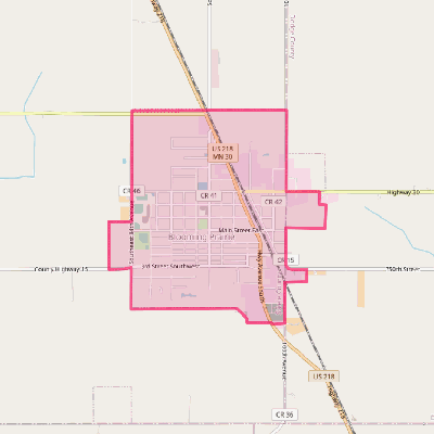 Map of Blooming Prairie