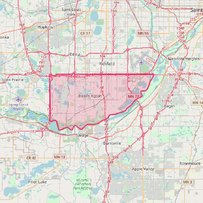 Map of Bloomington