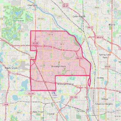 Map of Brooklyn Park