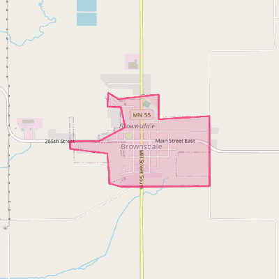 Map of Brownsdale