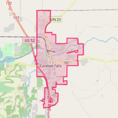 Map of Cannon Falls