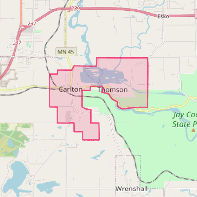 Map of Carlton