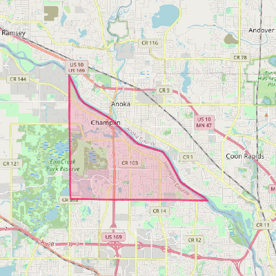 Map of Champlin