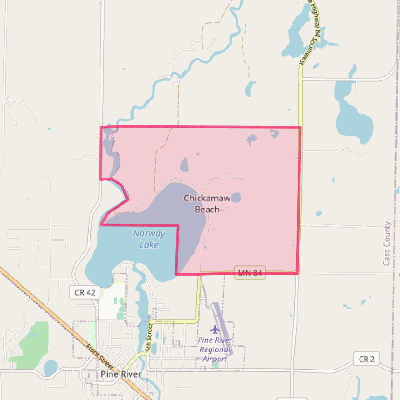 Map of Chickamaw Beach