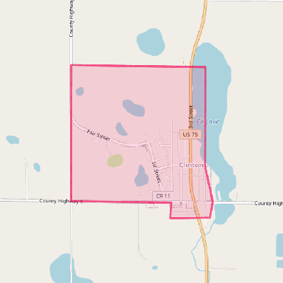 Map of Clinton