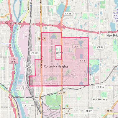 Map of Columbia Heights