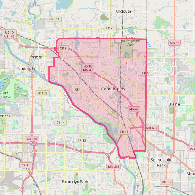 Map of Coon Rapids