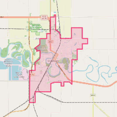 Map of Crookston