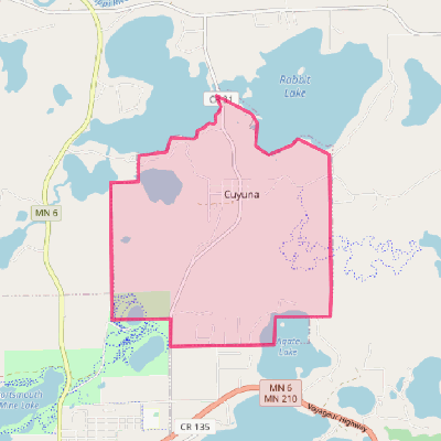 Map of Cuyuna