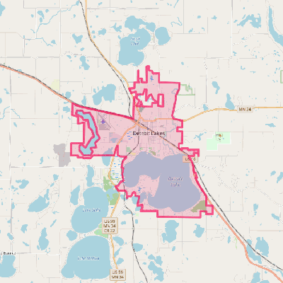 Map of Detroit Lakes