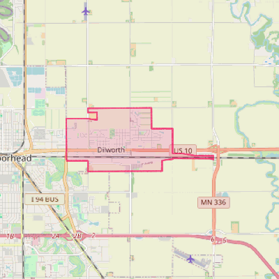 Map of Dilworth