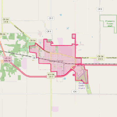 Map of Dodge Center