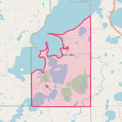 Map of East Gull Lake