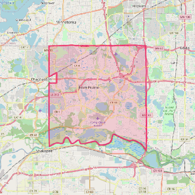 Map of Eden Prairie