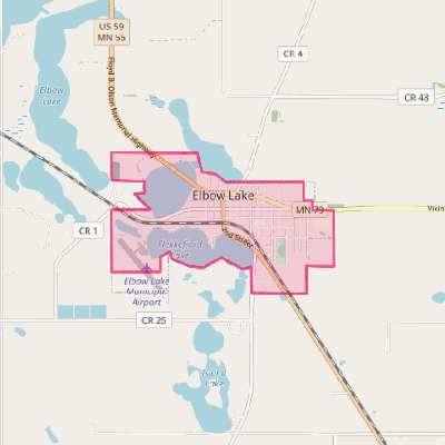 Map of Elbow Lake