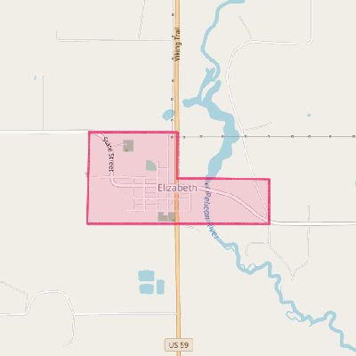 Map of Elizabeth