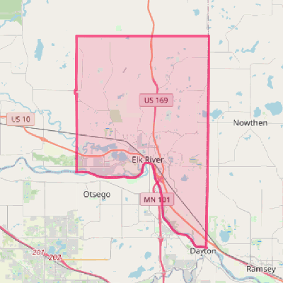 Map of Elk River