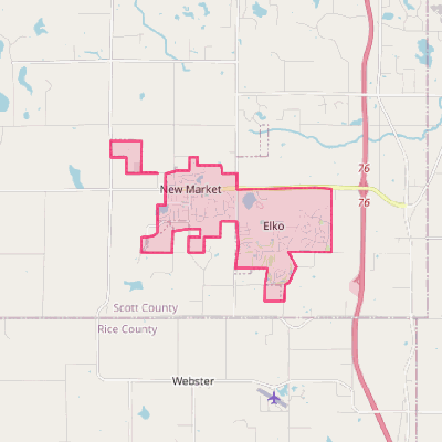 Map of Elko New Market