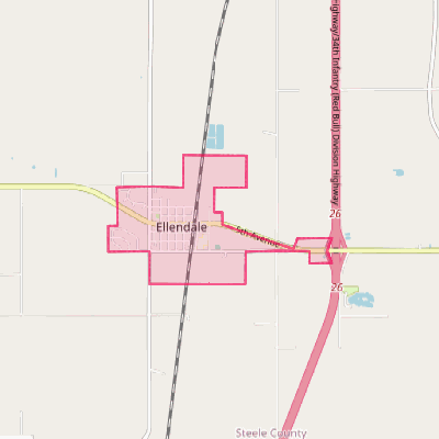 Map of Ellendale