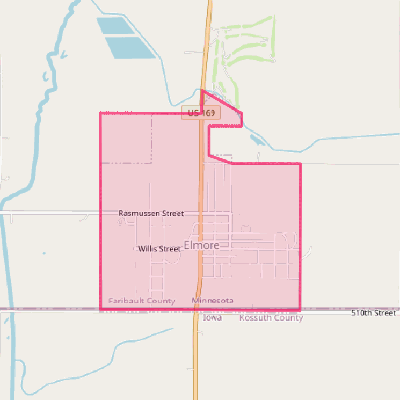 Map of Elmore