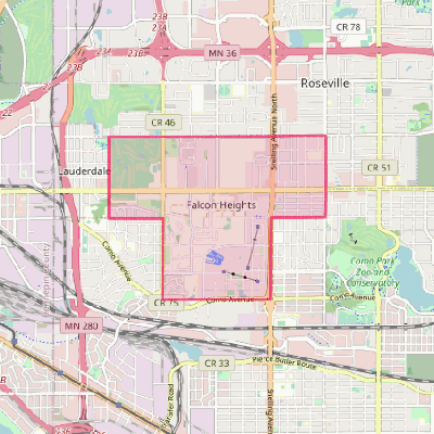 Map of Falcon Heights