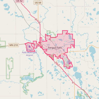 Map of Fergus Falls