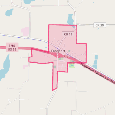 Map of Freeport