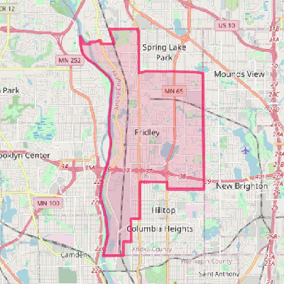 Map of Fridley