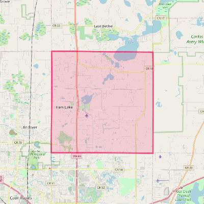 Map of Ham Lake