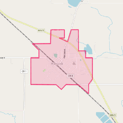 Map of Hancock