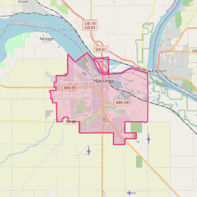 Map of Hastings