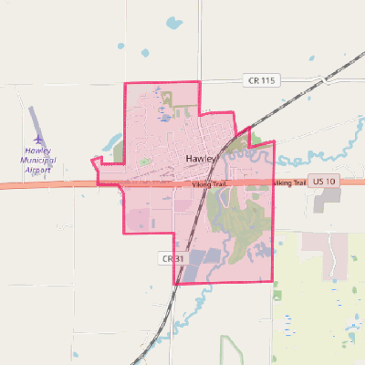 Map of Hawley