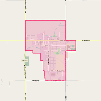 Map of Hayfield