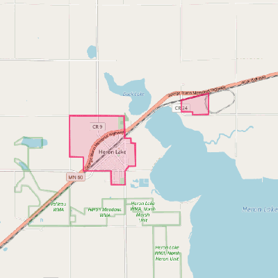 Map of Heron Lake