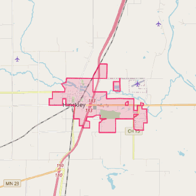 Map of Hinckley