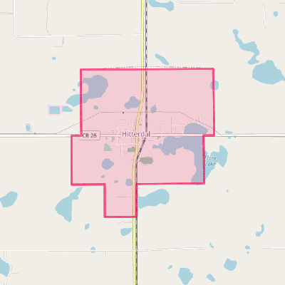 Map of Hitterdal