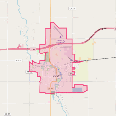 Map of Jackson