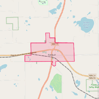 Map of Kimball