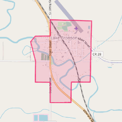 Map of Lake Bronson